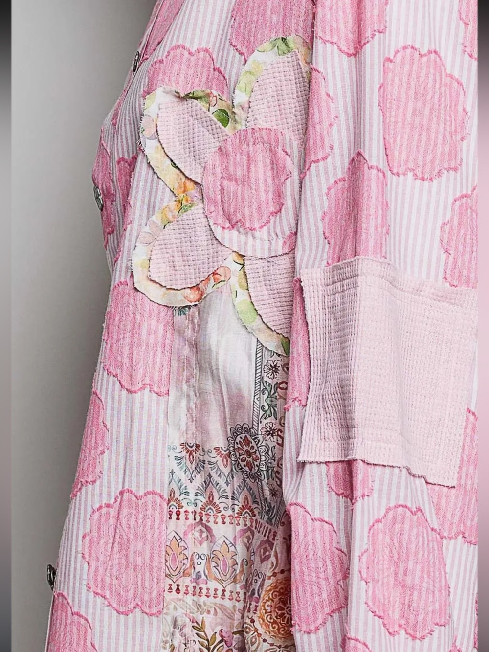 POL Pink Floral Patchwork Shirt/Jacket - Picture 4 of 5